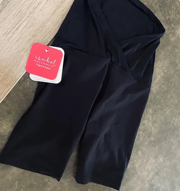 Isabel Maternity by Ingrid & Isabel Over Belly Bermuda Maternity Jean Shorts - Image 8