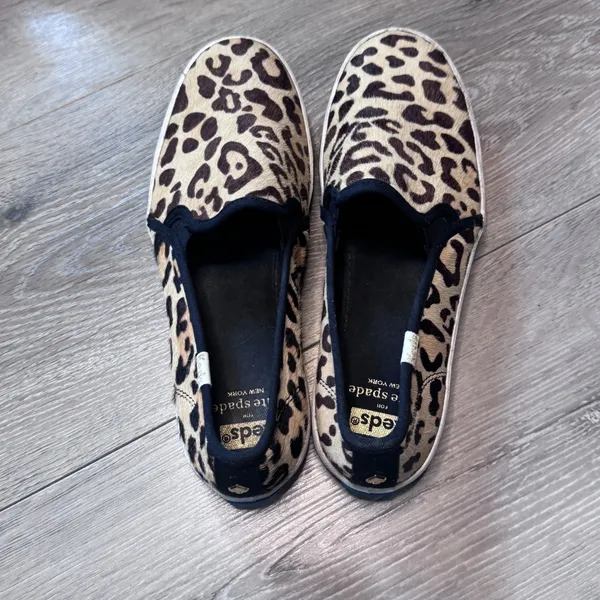 Keds x Kate Spade Leopard Calf Hair Triple Decker‎ Slip On Sneakers Size 6.5 - Image 4