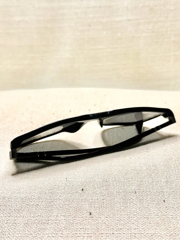 Persol PO3225S 95/31 Black Rectangle Sunglasses Handmade in Italy - Image 2