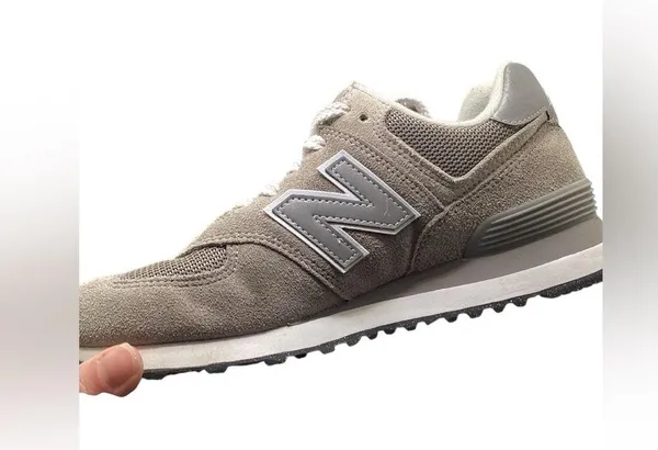 New Balance Classic 574 suede sneakers. Women’s size 8. Gray - Image 4