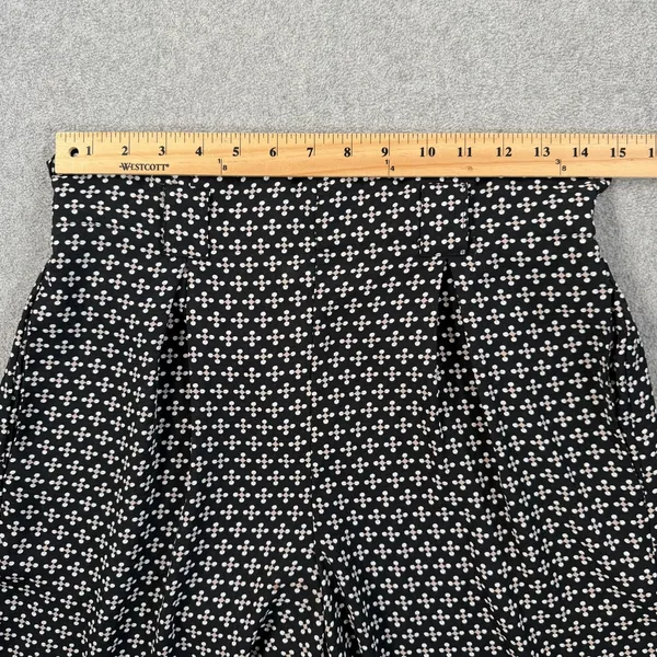 MAX STUDIO Women's Small Black White Pink Patterned Wide Leg Pants Pockets - Image 5