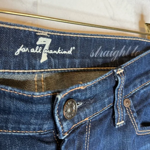 7 for all mankind mid rise straight leg jeans - Image 4