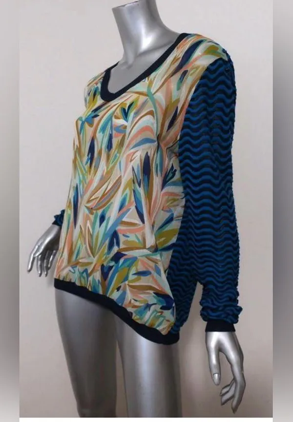 Missoni Multicolor V-Neck Blouse - Image 2