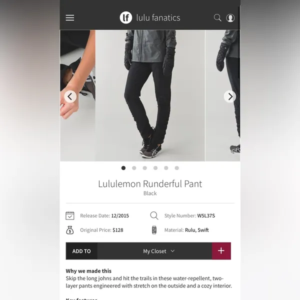 Lululemon Runderful Pant - size 2 - Image 9