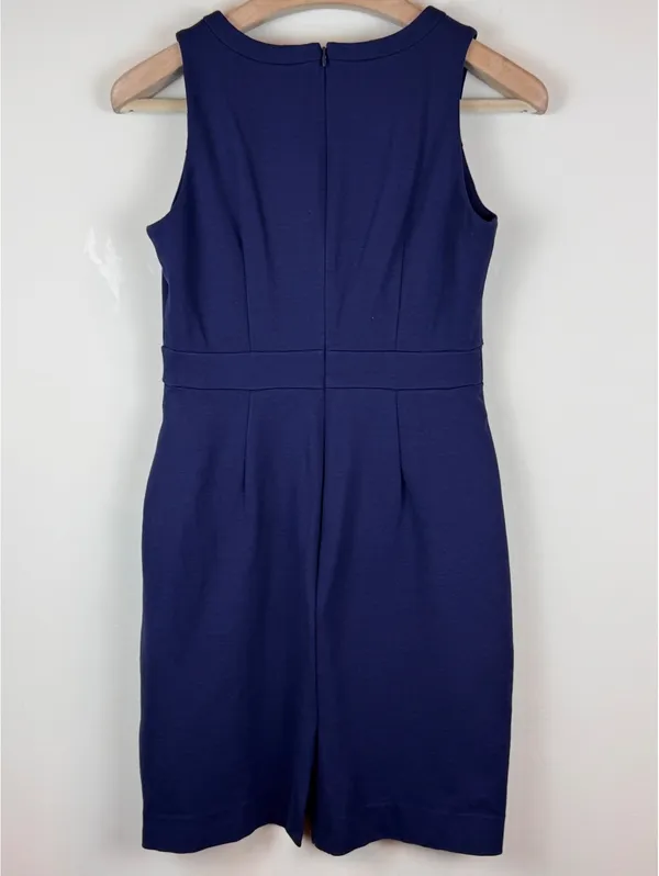 J. by J.Crew Ponte Work Dress Navy Blue Sleeveless Sheath Career Size 4 - Image 10