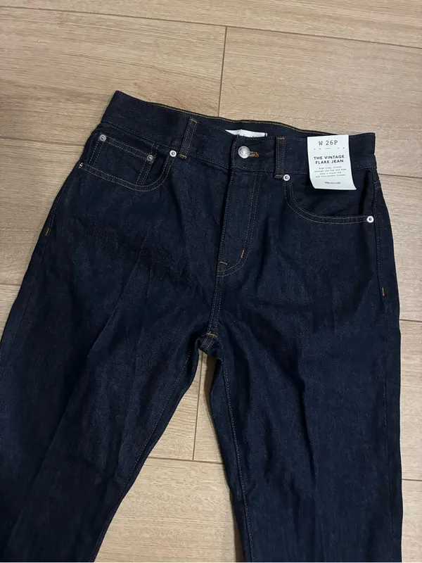 NWT Madewell Women’s Petite Vintage Flare Jean Rinse Wash Rigid Size 26P - Image 2