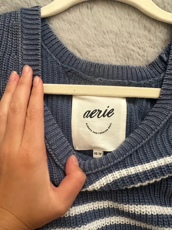 Aerie Striped Sweater Oversized - Image 3