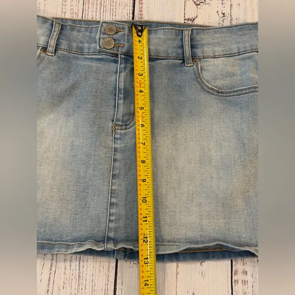 Garage Denim Skirt Mini Blue Jean Women’s M Indie Hottie Y2K 90s Style - Image 8