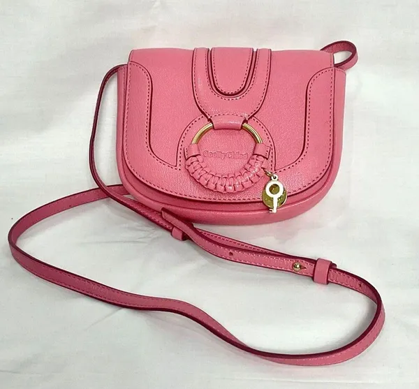 See By Chloe Hana Mini Leather Crossbody Pink Purse Handbag Bag NWT Pushy Pink - Image 9
