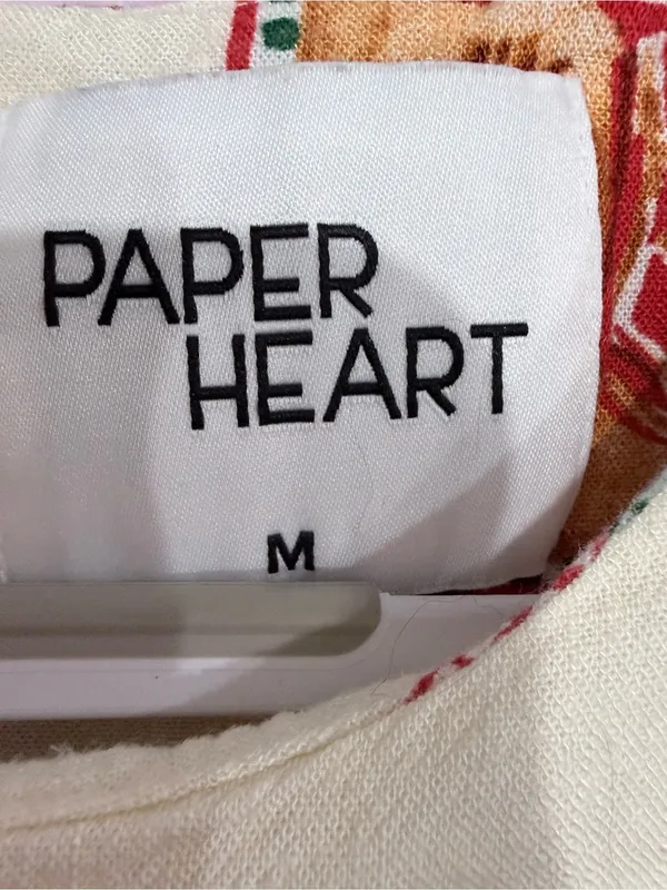 Paper Heart Beige Patchwork Print Mini Dress - Image 4
