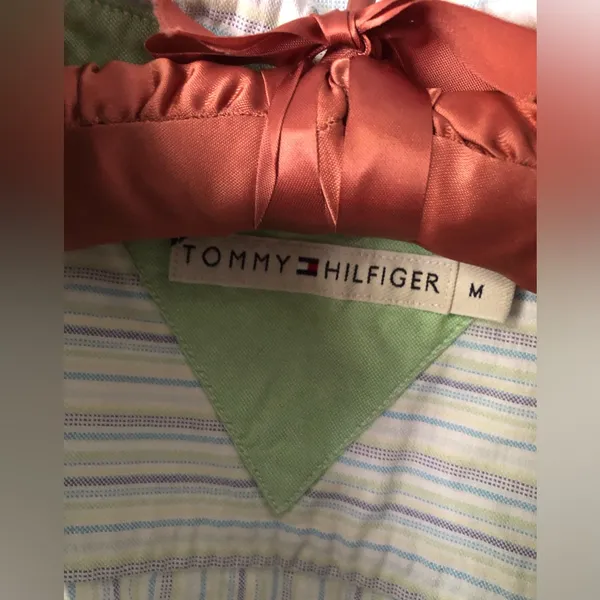 Tommy Hilfiger Striped button up Shirt classic 100% cotton women size M - Image 5