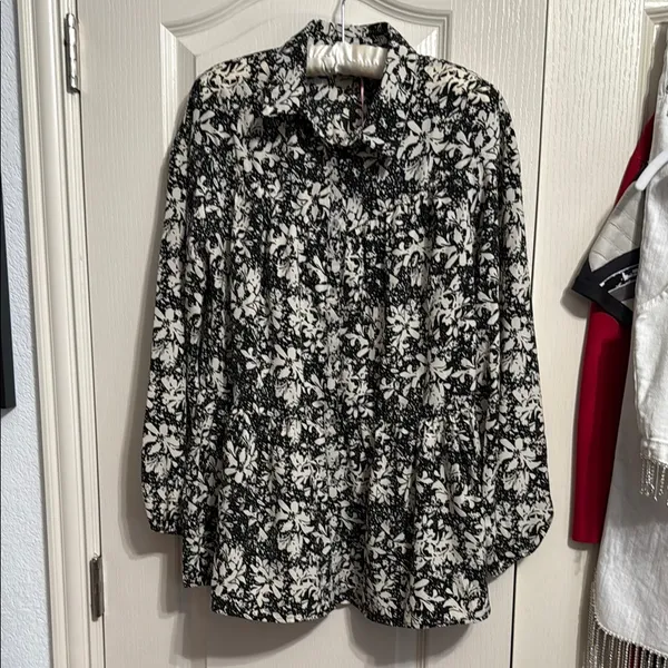 Entro Esther Floral‎ Long Sleeve Blouse Boho Cottagecore Romantic - Image 2