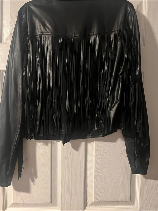 Mossimo Supply Co. Black Faux Leather Asymmetrical Moto Jacket - Image 6