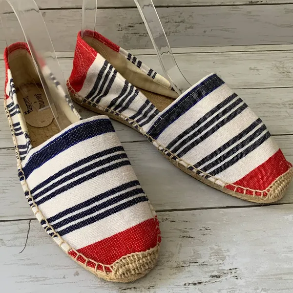 NEW Soludos x Lem Lem Espadrille Comfort Slip-On‎ Shoes in White/Cherry Red - Image 2