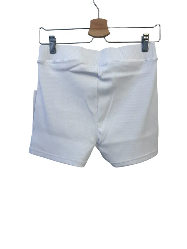 Alo GODDESS RIBBED HIGH-WAIST HOT SHORT WHITE Large NWT ( sold out) - Image 7