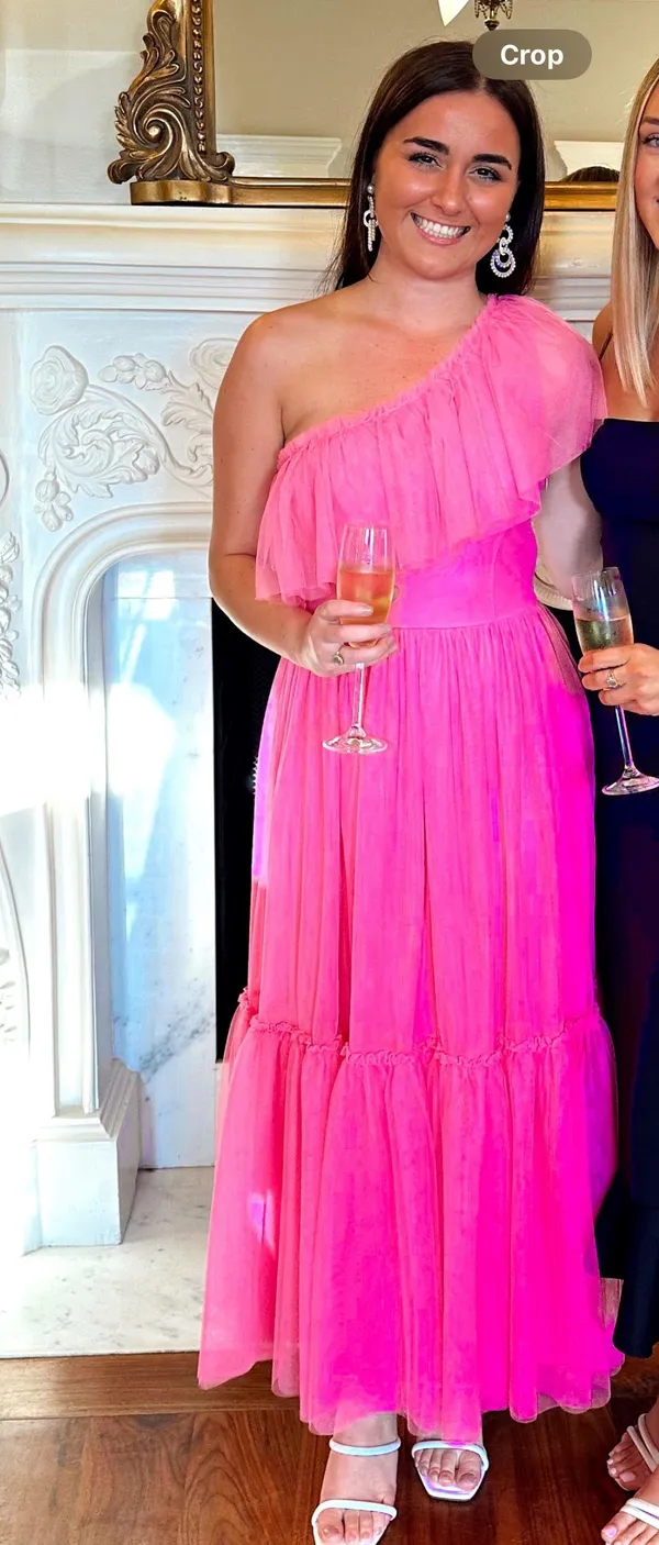 Pink One Shoulder Formal Dress - Image 2