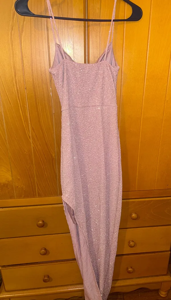 Pink Windsor Halter Maxi Dress with Slit - Image 3