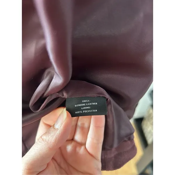 Preston and York Purple leather jacket size small real suede - Image 5