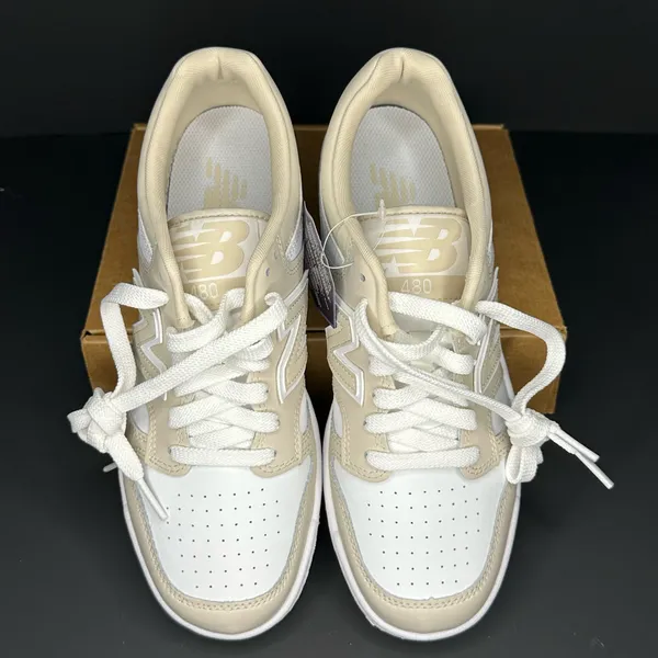 NWT New Balance 480 Beige Cream White Leather Sneakers Mens 7.5 Womens 9 No Box - Image 2