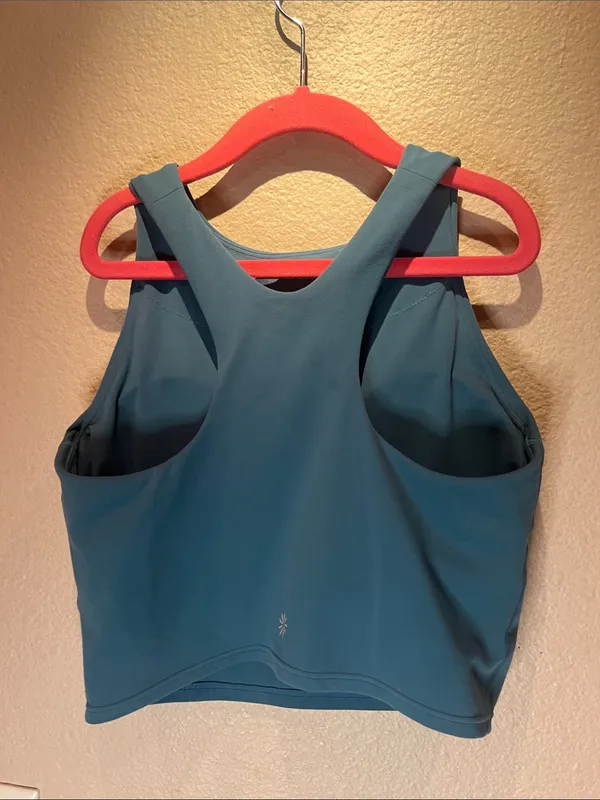 Athleta Women’s Teal Conscious Crop Top Sports Bra Size XS - Image 3