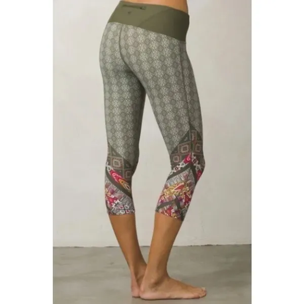 Prana Womens Green Capri Leggings Size S Workout Gym Training Low‎ Rise - Image 3