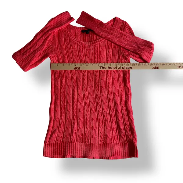 American Eagle Outfitters Pink Cable Knit‎ Sweater Size XS Casual, Fall - Image 3