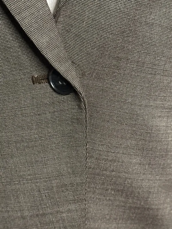 Ann Taylor taupe/brown wool-blend tailored tuxedo-inspired blazer Size 8P - Image 6