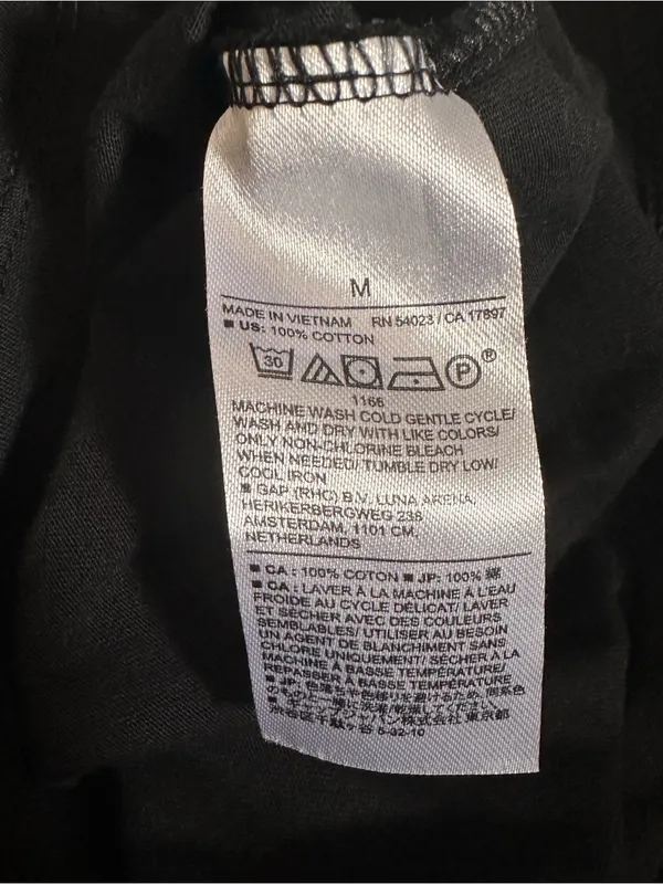 Banana Republic Factory Black Premium Cotton Short Sleeve T Shirt Size M - Image 8