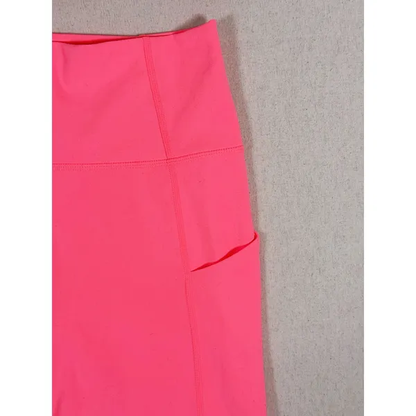 Fabletics 2 pc Workout SET Sports Bra & Biker Shorts XS Hot Pink Gym Athletic - Image 10