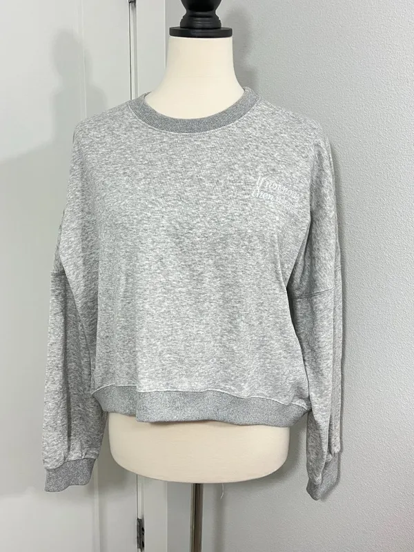 New Cotton On Size Small Gray If Not Now Then When Graphic Sweatshirt - Image 3