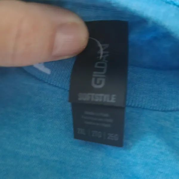 Gildan Softstyle Blue & white "Tomorrow is not promised, cuss them out today!" - Image 3