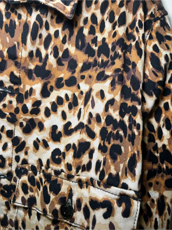 LuLaRoe Leopard Print Jean Jacket in Brown and Black - Image 2