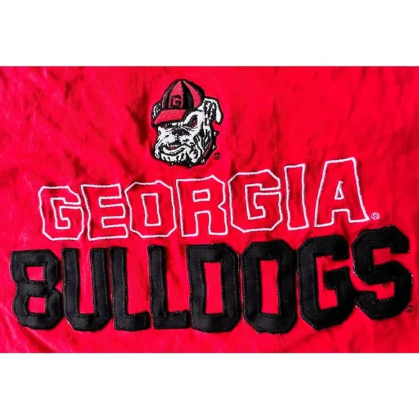 Champion Vintage Georgia Bulldogs T Shirt Large Red Short Sleeves Embroi… - Image 4