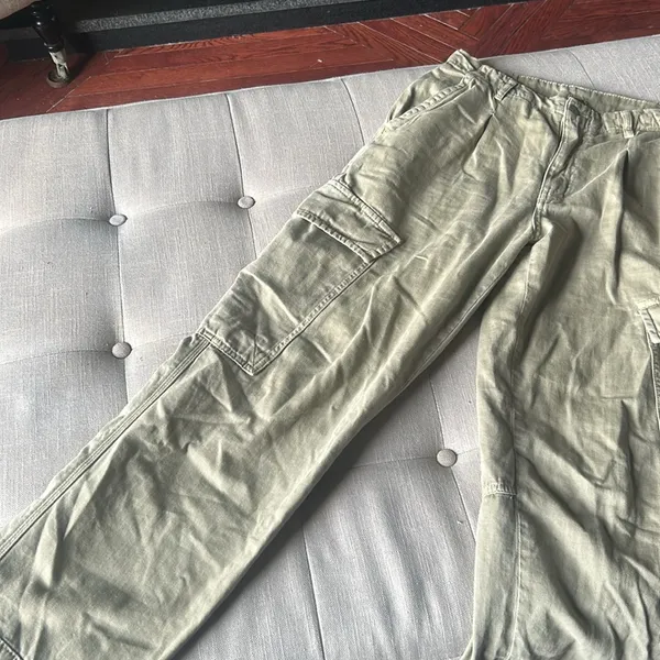 Free People Creme Cargo Carpenter Pant Size 2 - Image 4