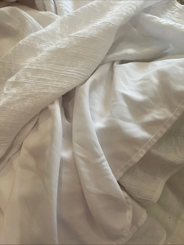 Abercrombie & Fitch White Textured Maxi Dress Large Tall - Image 6