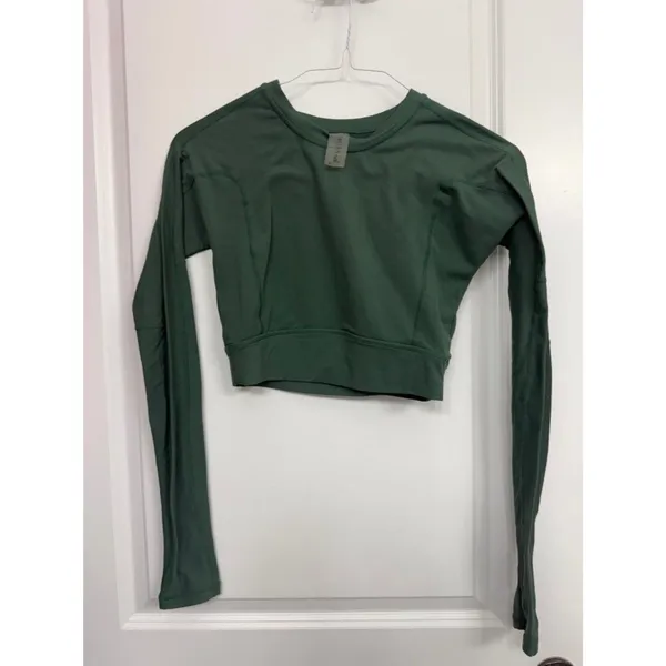 A.S. Revival Green Open Back Cropped Workout Top S - Image 3