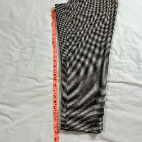 Herringbone Black Tan Straight Leg Slacks XL Stretch Pants Office Wear Casual - Image 5