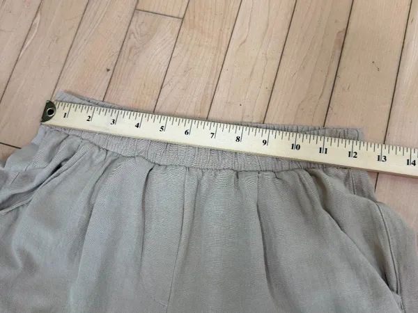 Bershka European Linen Blend Cargo Wide Leg Pants Trousers Size Small - Image 6