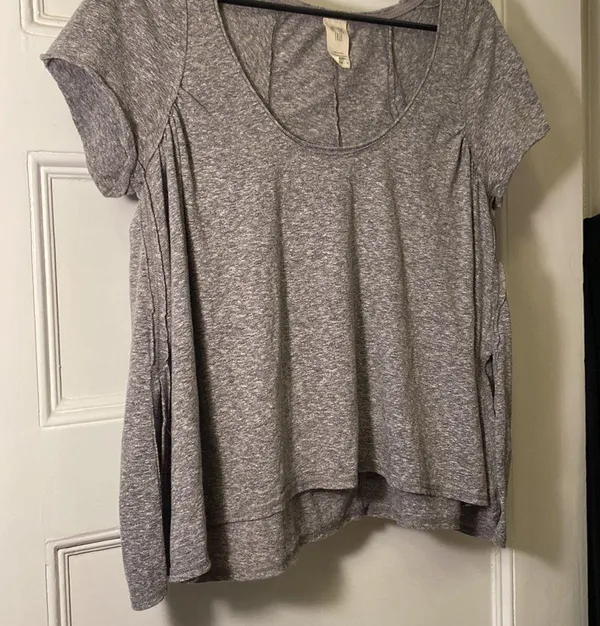 Free People We the Free | Nori Drapey Scoop Neck Short Sleeve T-Shirt Gray Sz XS - Image 6
