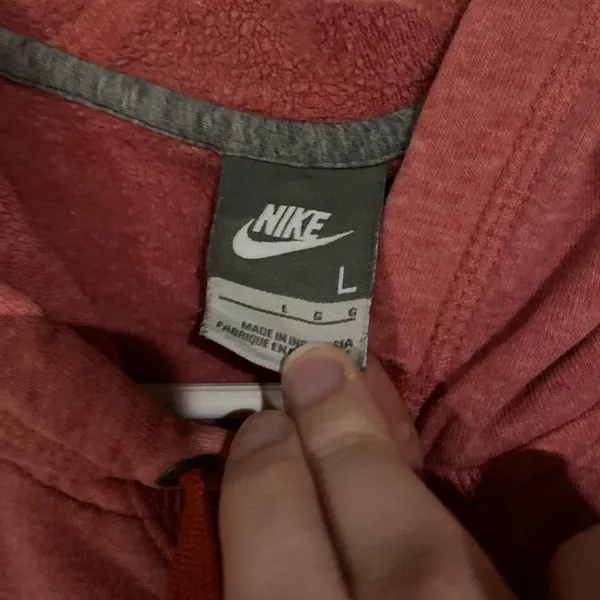 Nike Women's Pink Hoodie Sweater large - Image 3