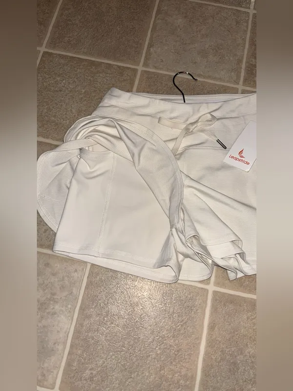Everyday White Athletic Drawstring Shorts for Women - Image 3