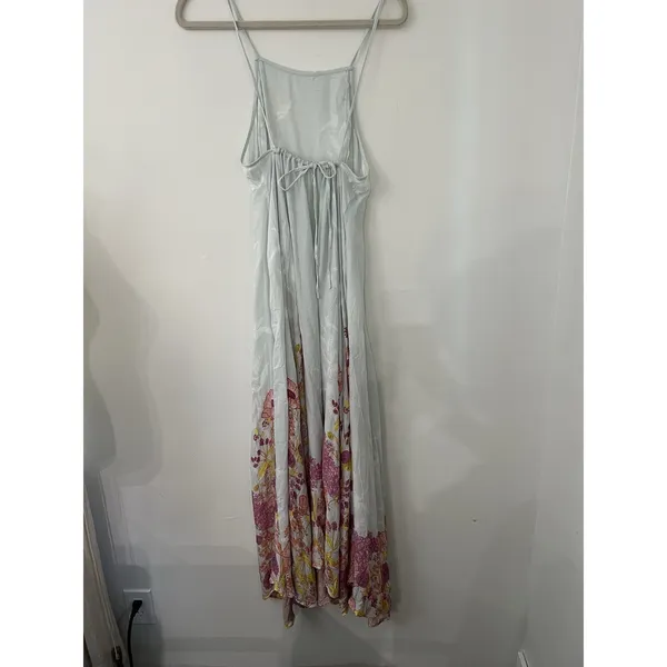 Intimately Free People Blue Floral Embrace It Maxi Dress Open Back S Square Neck - Image 7