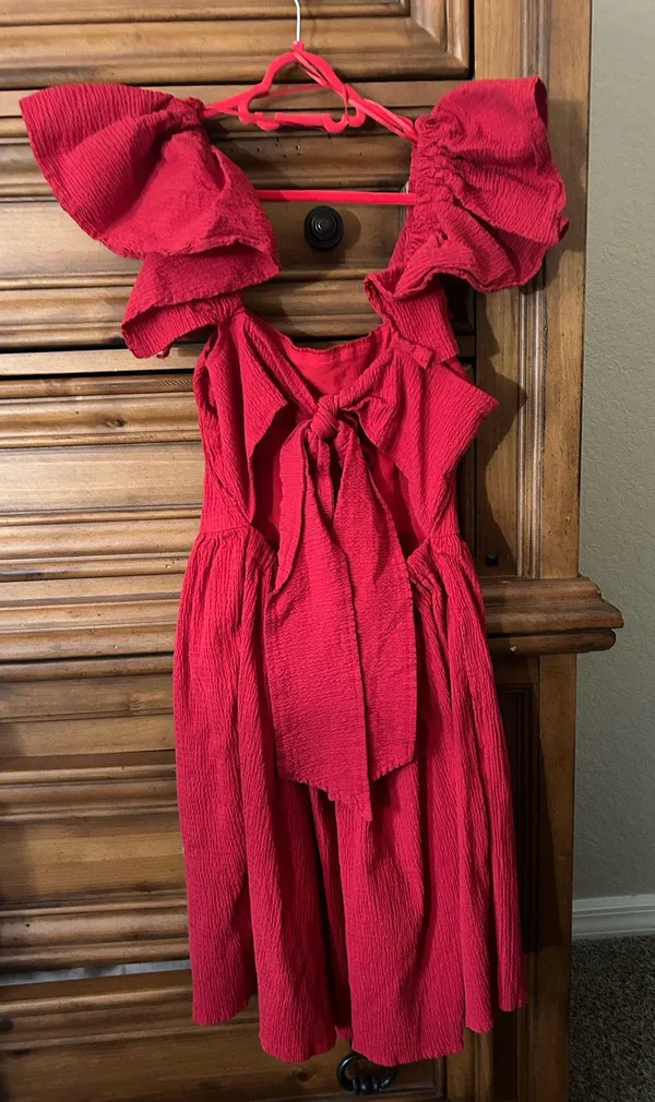Francesca's Red Bow Dress - Image 3