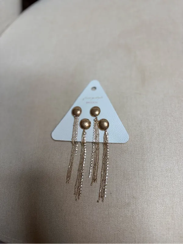 Free People Brandy Fringe Pin Set Gold NWT - Image 2