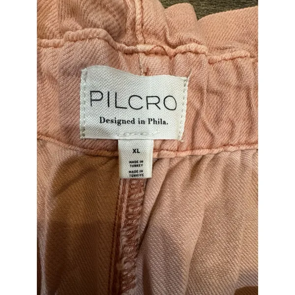 Anthropologie Pilcro High-Rise Ultra Wide Leg Crop Paperbag Peach Jean Size XL - Image 7