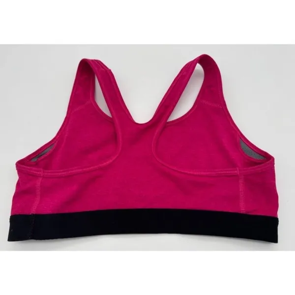 Nike Pro Racerback Sports Bra Bright Pink/Black Dri-Fit Wireless Womens Medium M - Image 2