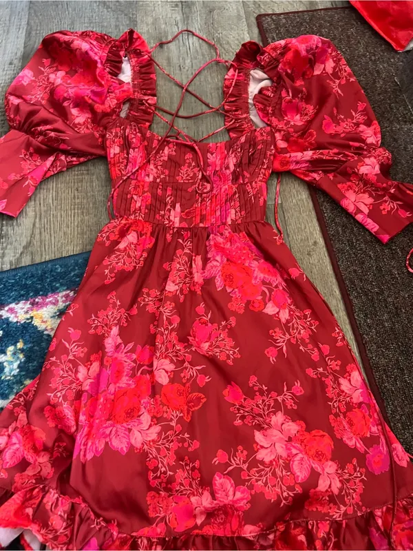 For Love and Lemons Alia Mini Dress in Red size XS - Image 11