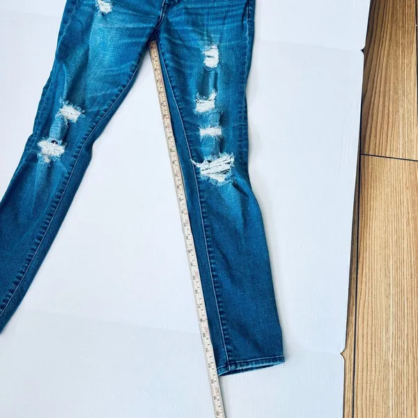 Abercrombie & Fitch Karper super skinny distressed faded blue jeans sz 00 - Image 8