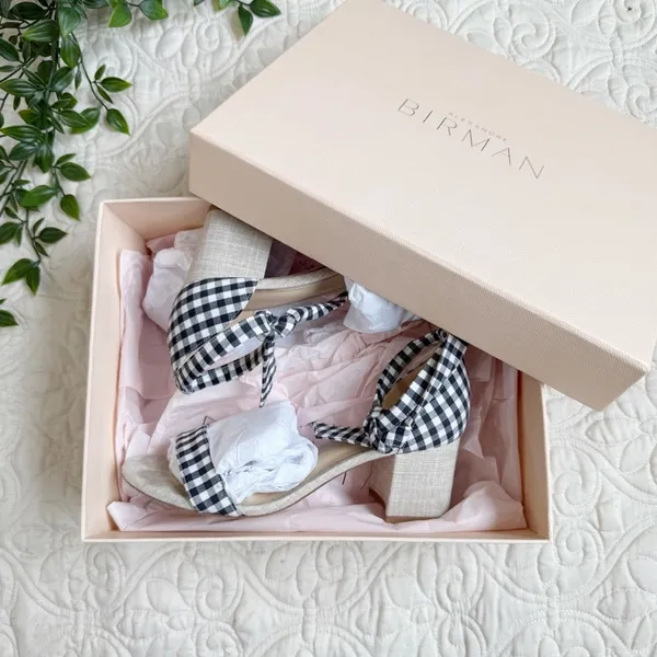 Alexandre Birman Clarita Gingham Sandals Sz EU 38 - Image 9