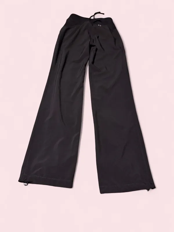 Source Unknown Black Wide-Leg Jogger Track Pants for working - scrub bottoms - Image 2